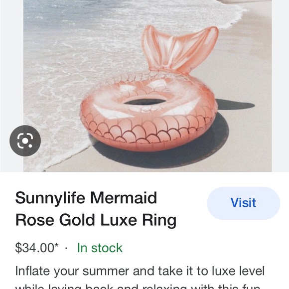 Sunny Life Mermaid Magique Luxe Rose Gold Pool Ring - Picture 5 of 5